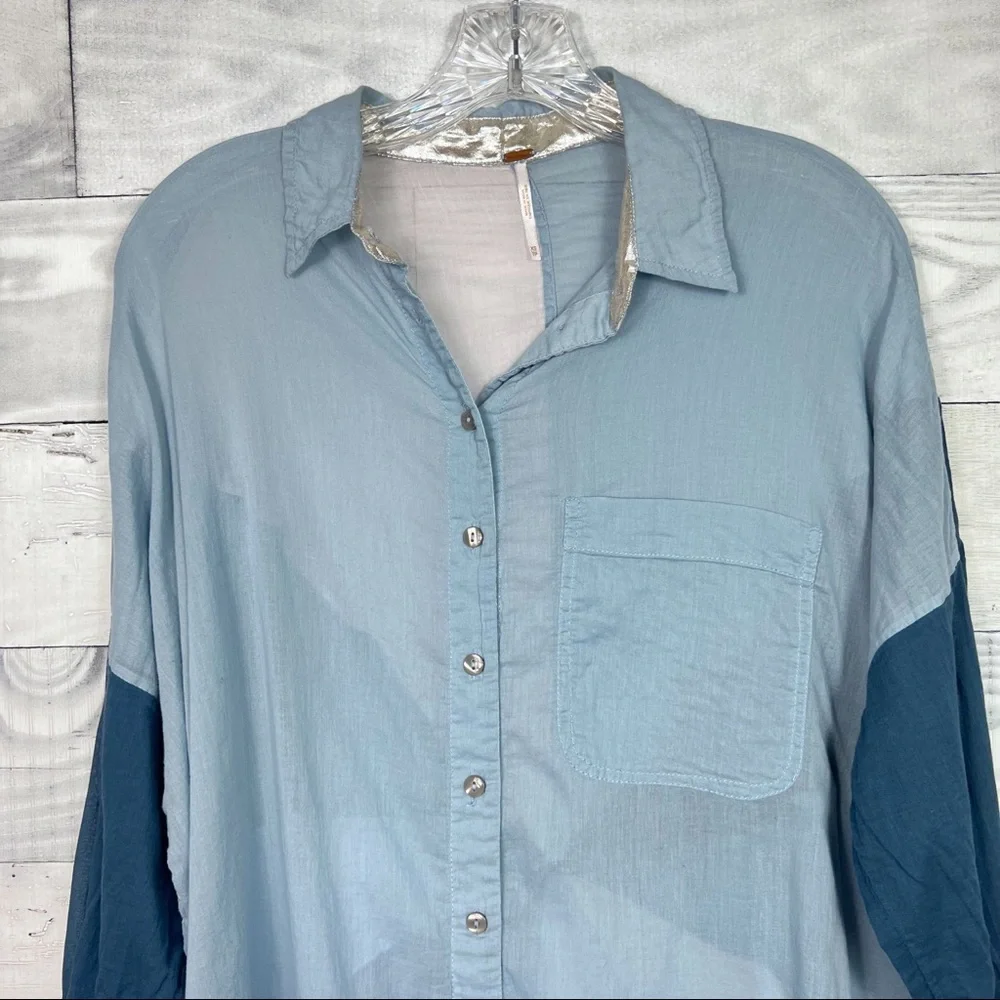 Free People Rainbow Rays Button Down - Picture 5 of 6